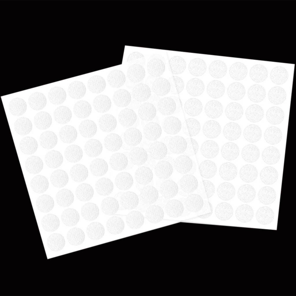 3D Hook &amp; Loop Sticky Dots Round 64-Pairs Dual-Adhesive 3/8in