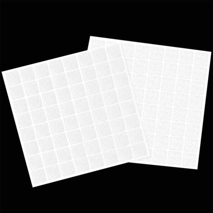 3D Hook & Loop Sticky Dots Square 64-Pairs Dual-Adhesive 3/8in