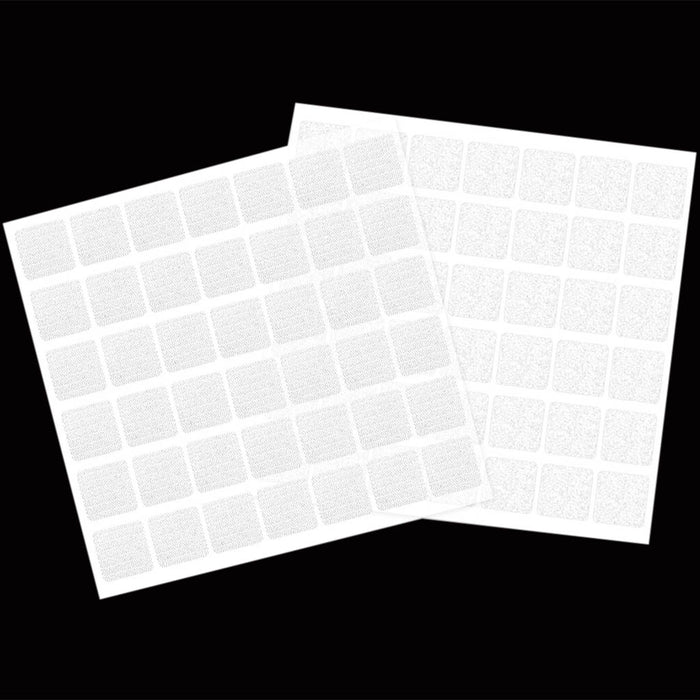 3D Hook & Loop Sticky Dots Square 42-Pairs Dual-Adhesive 1/2in