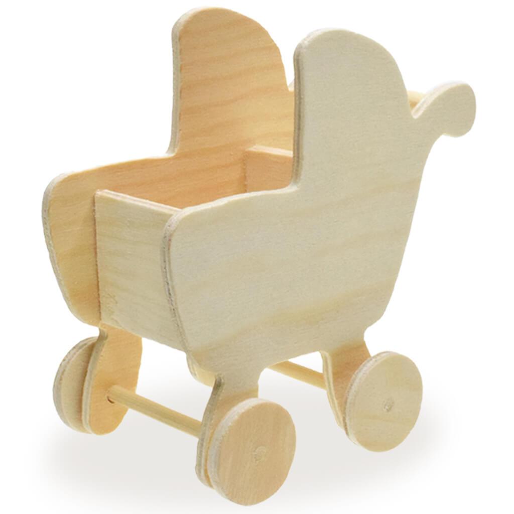 Wood Craft: DIY Baby Carriage 10 x 6.2 x 10.2cm