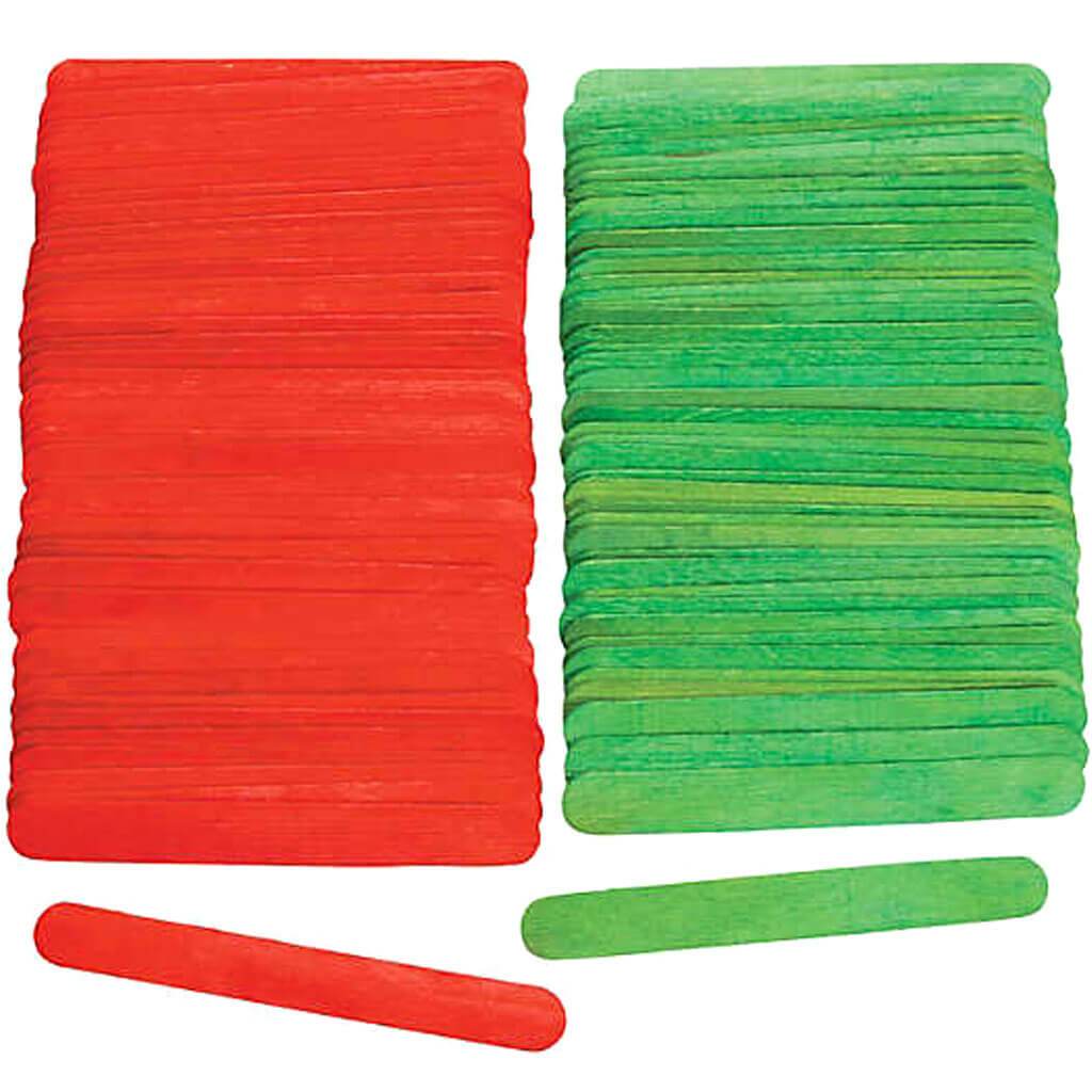 Holiday Craft Craft Sticks 40pc Red/Green