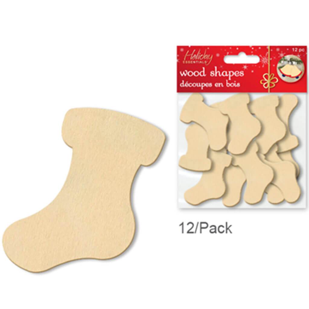 Wood Shapes Themed X12 Stockings 5cm