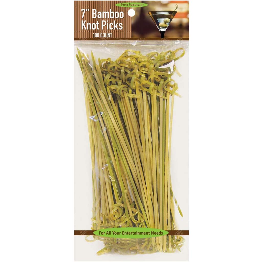 Bamboo Knot Picks 100ct, 7in
