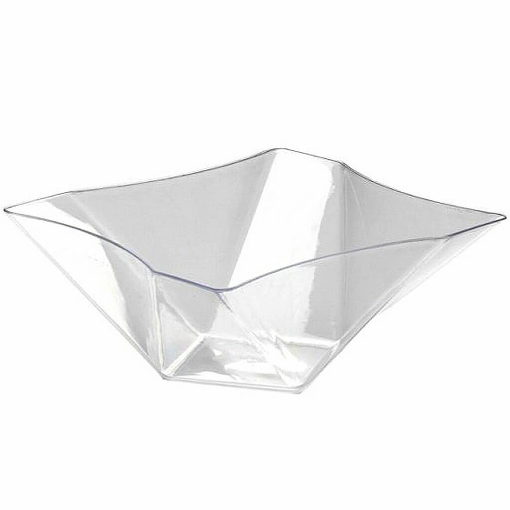 Twisted Square Serving Bowl Clear 161oz