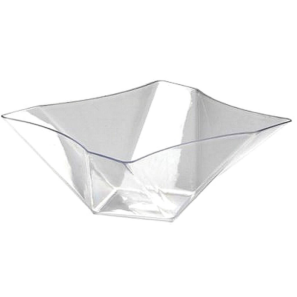 Twisted Square Serving Bowl Clear 81oz