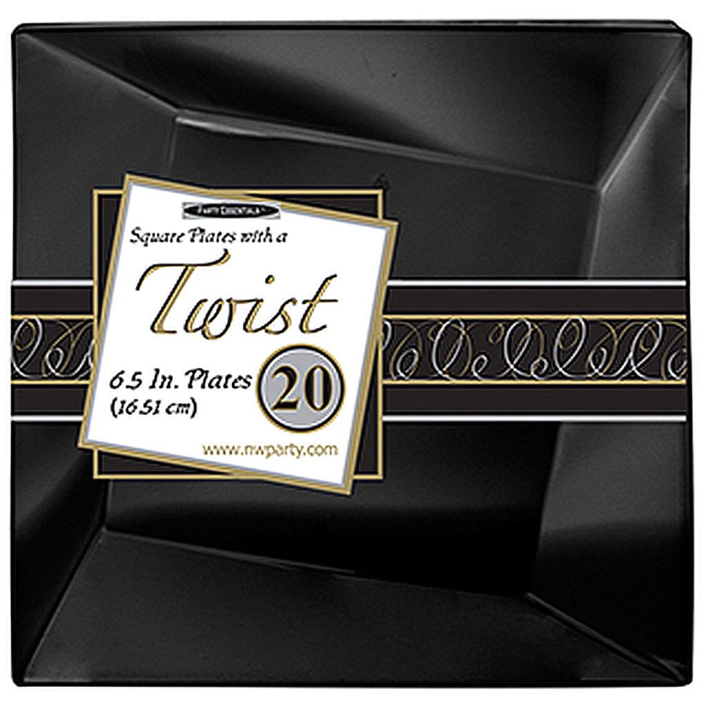 Twisted Square Serving Bowl Black 81oz