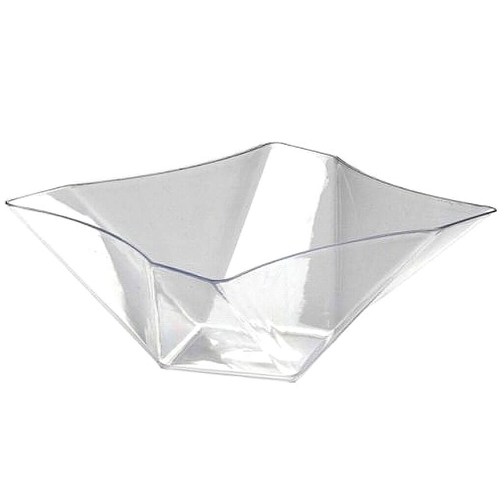 Twisted Square Serving Bowl Clear 41oz