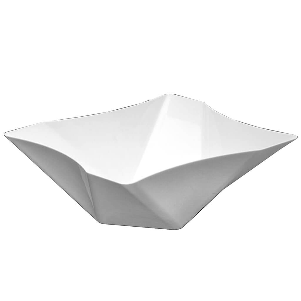 Twisted Square Serving Bowl White 41oz