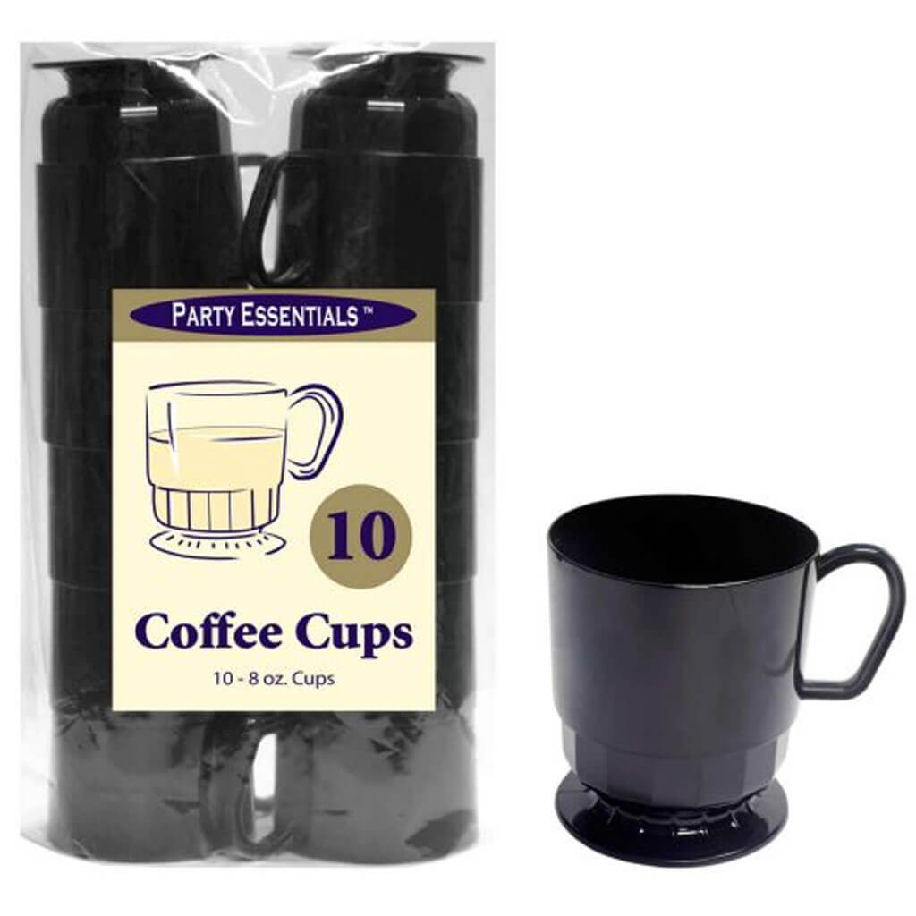 Coffee Cup Black 10ct, 8oz