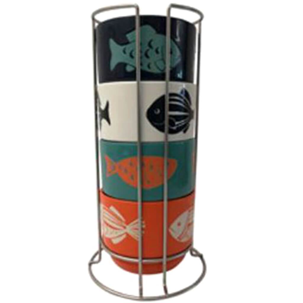 Portside Stackable Bowl Set with Stand