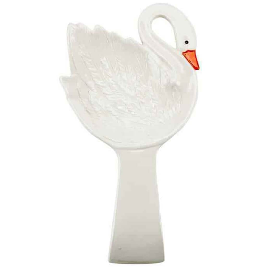 White Swan Spoon Rest