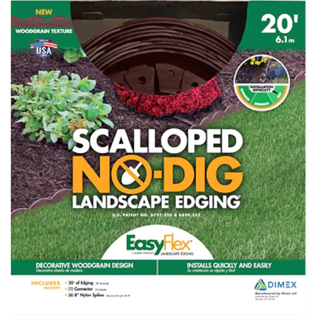 EasyFlex No Dig Scallop Edging Kit, 20ft