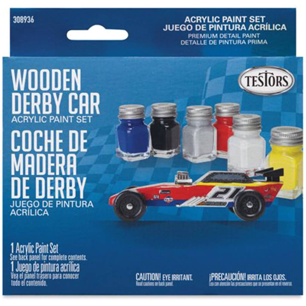 Testors Paint Set Acrylic Primary 0.25oz 6 Pack