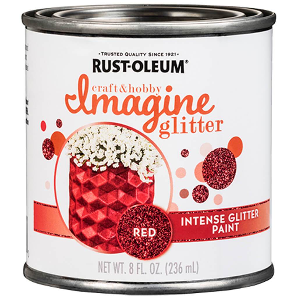 Paint Intense Glitter Red 8oz