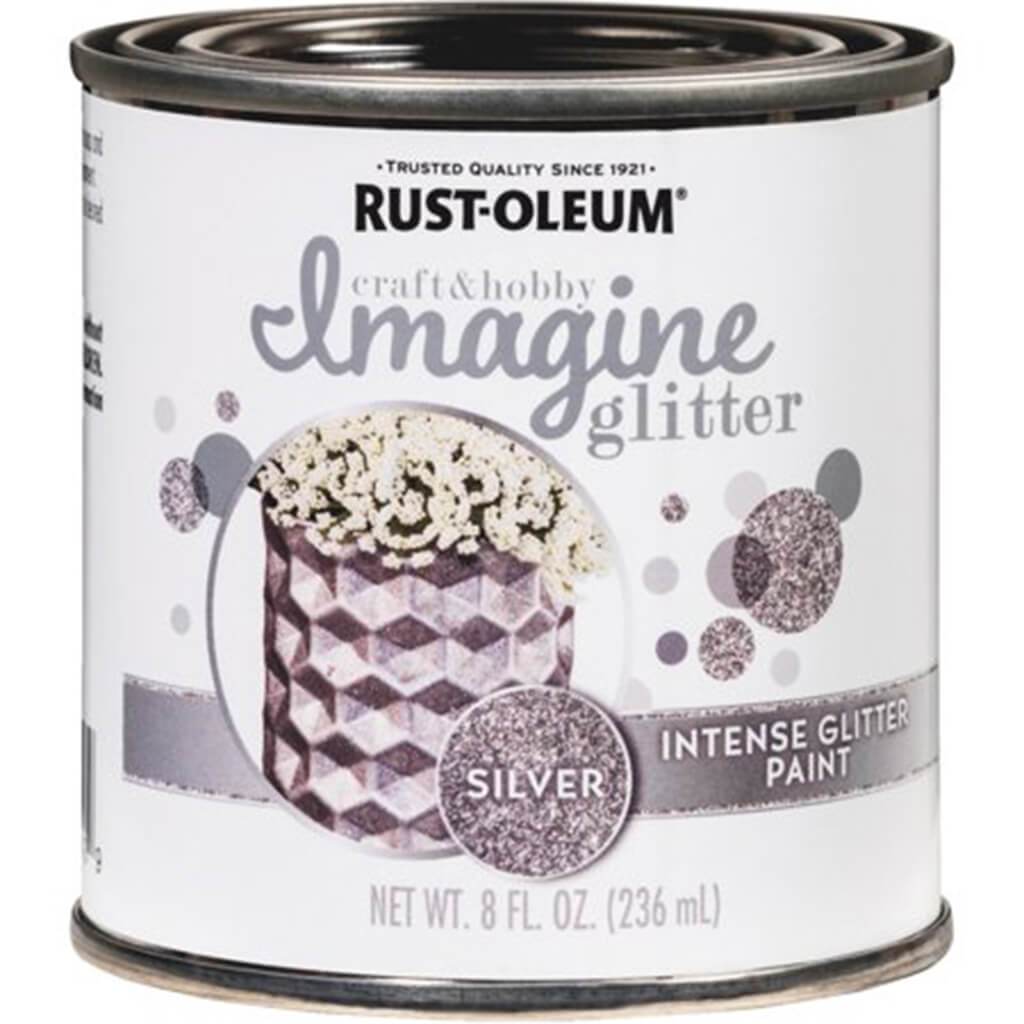 Paint Intense Glitter Silver 8oz