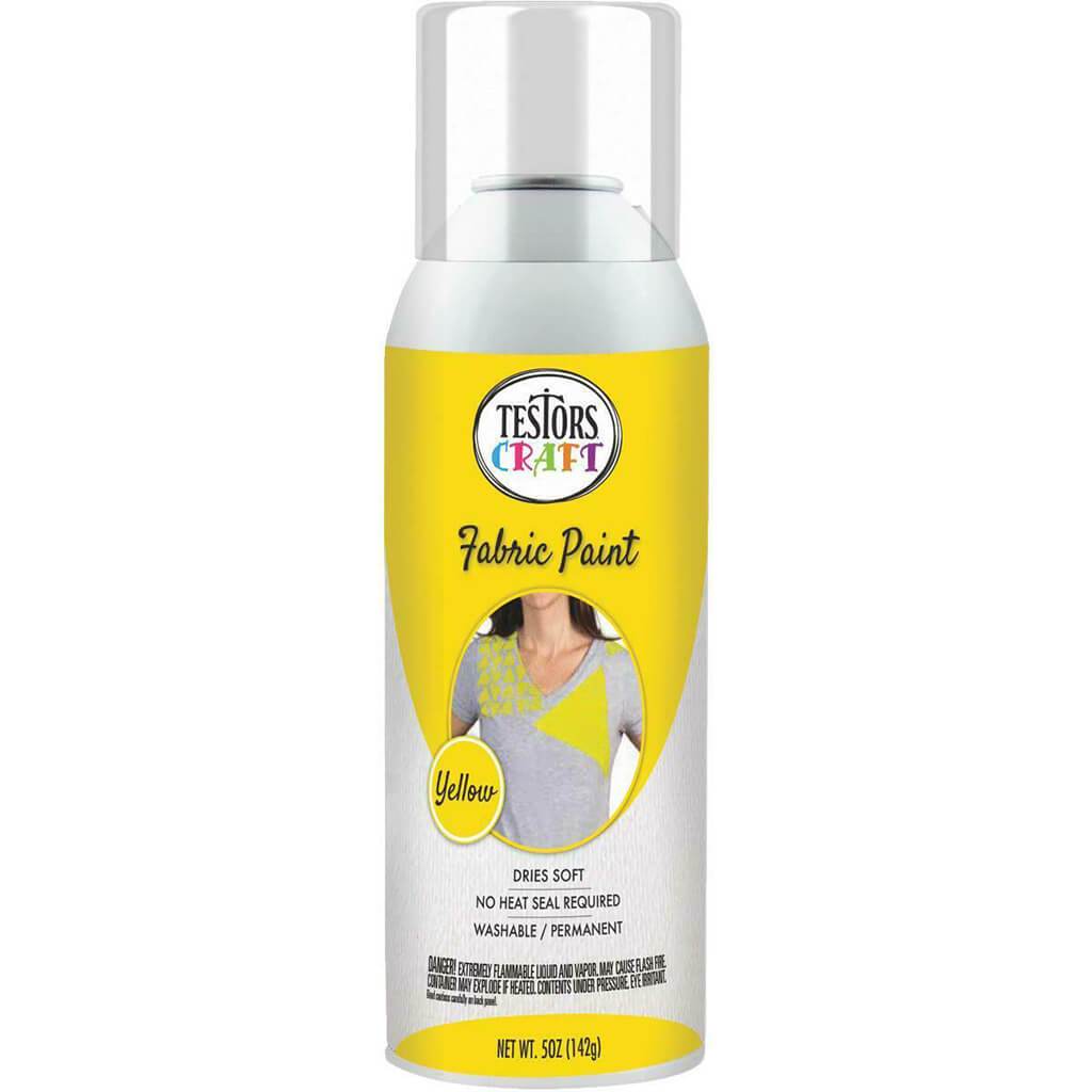 Testors Paint Spray Aero Fabric 5oz Yellow