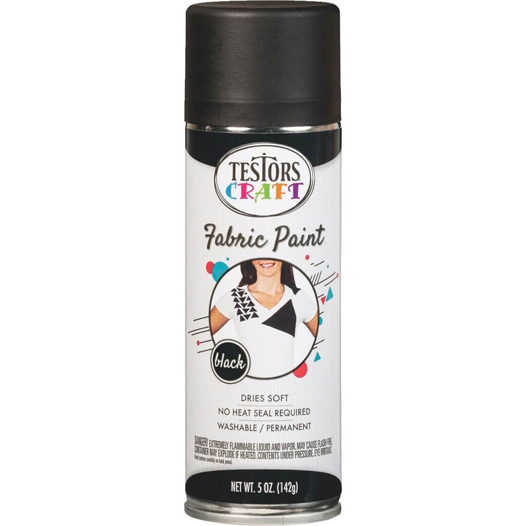 Testors Paint Spray Aerosol Fabric 5oz Black