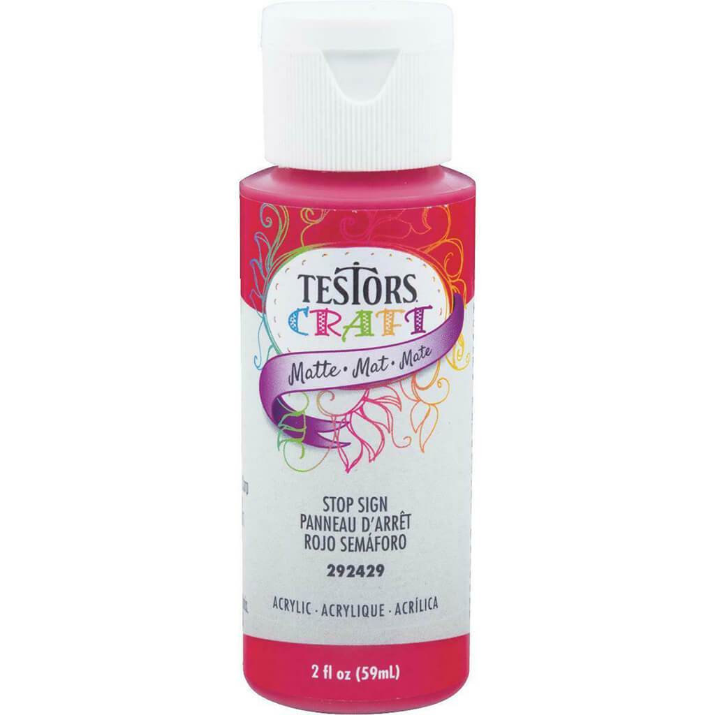 Testors Paint Craft Acrylic 2oz Mettalic Stop Sign