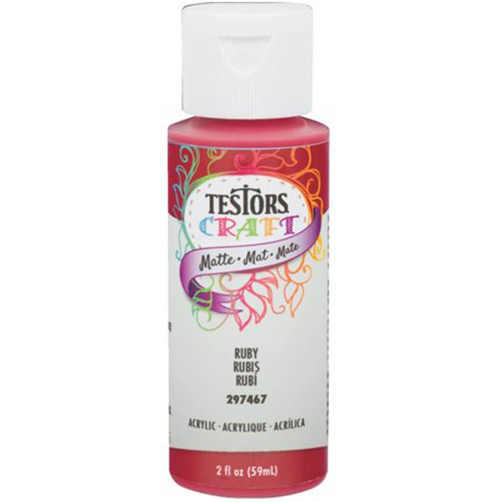 Testors Paint Craft Acrylic 2oz Matte Ruby