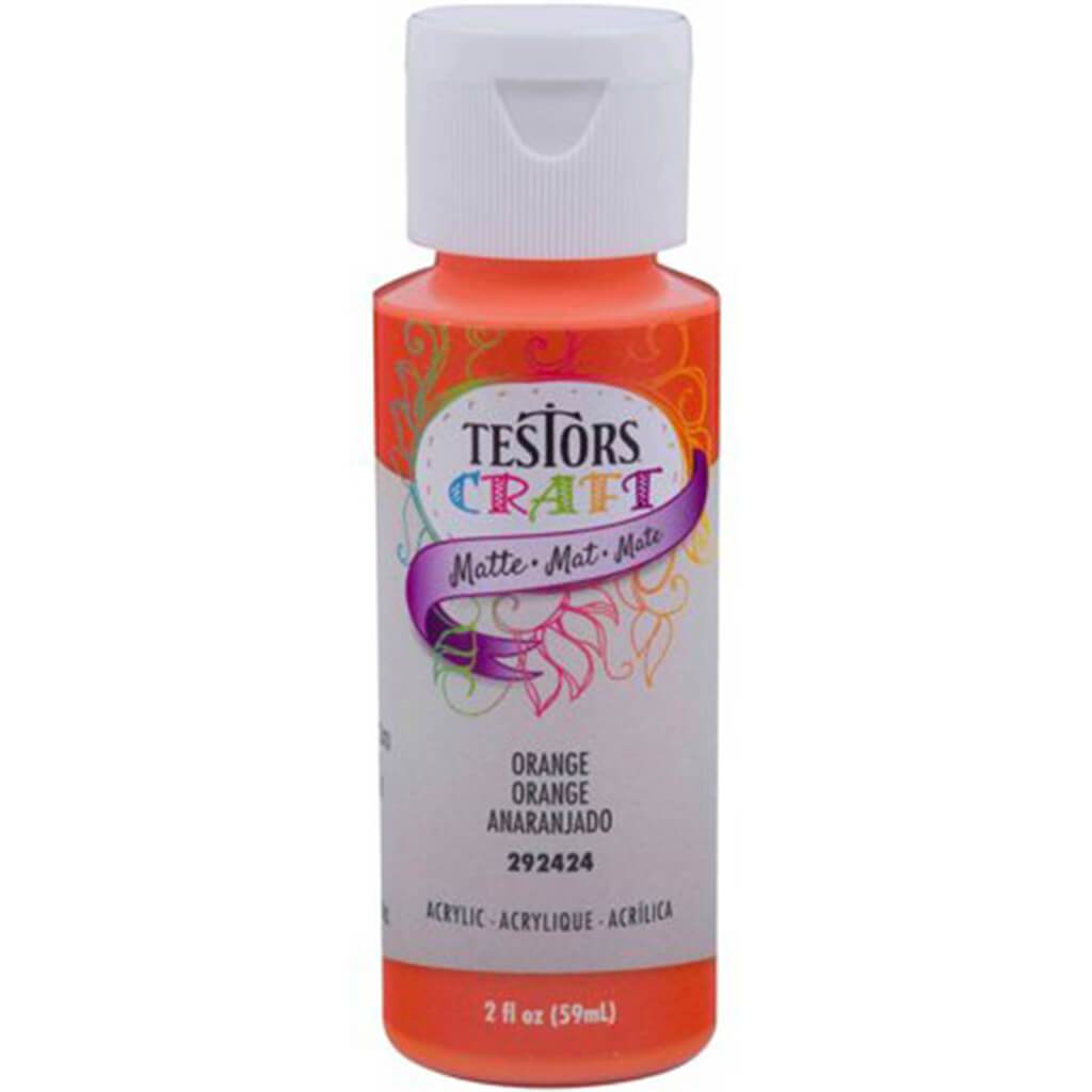 Testors Paint Craft Acrylic 2oz Matte Orange