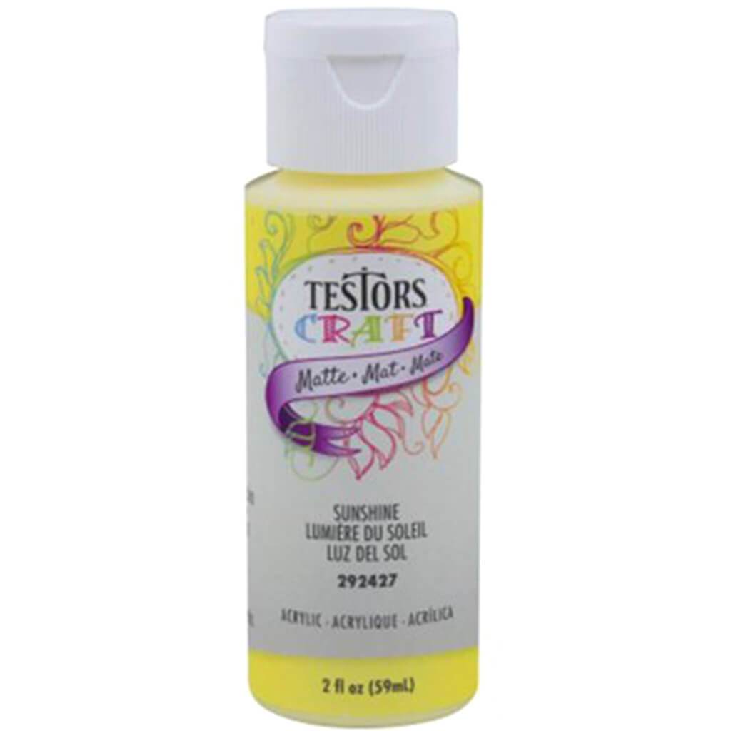 Testors Paint Craft Acrylic 2oz Matte Sunshine