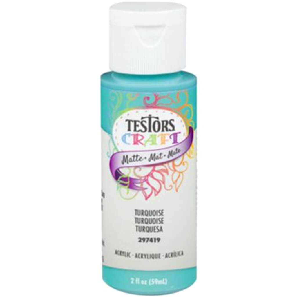 Testors Paint Craft Acrylic 2oz Matte Turquoise