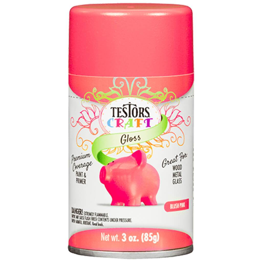 Testors Paint Spray Gloss 3oz Blush Pink