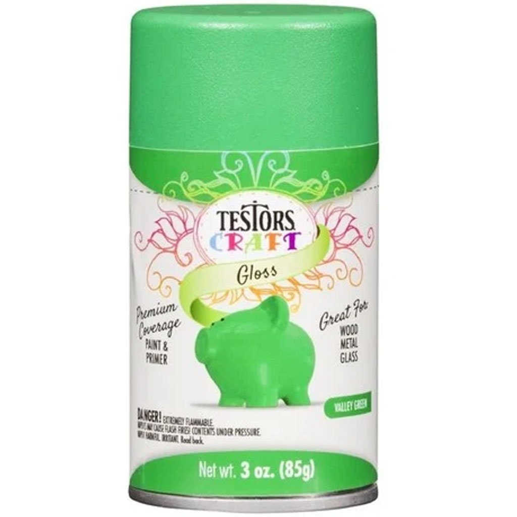 Testors Paint Spray Gloss 3oz Valley Green