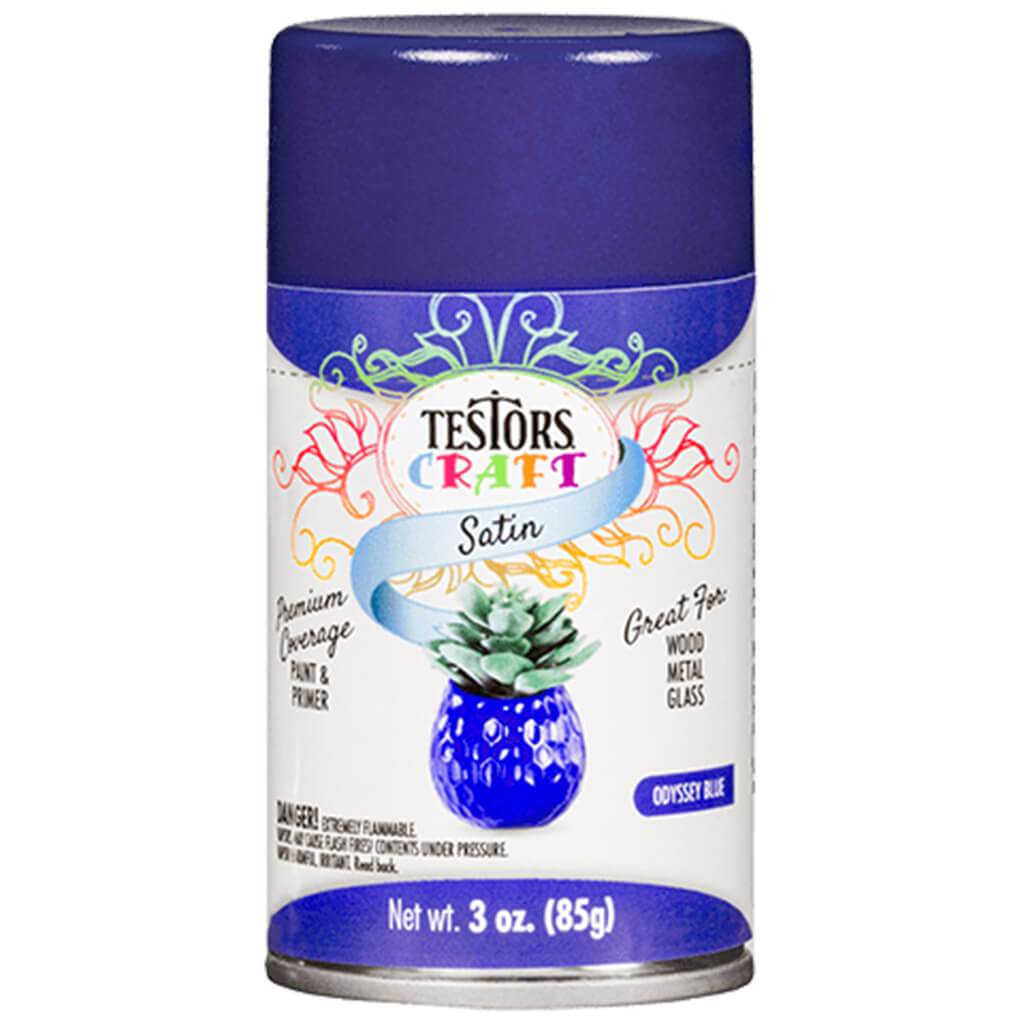 Testors Paint Spray Satin 3oz Odyssey Blue