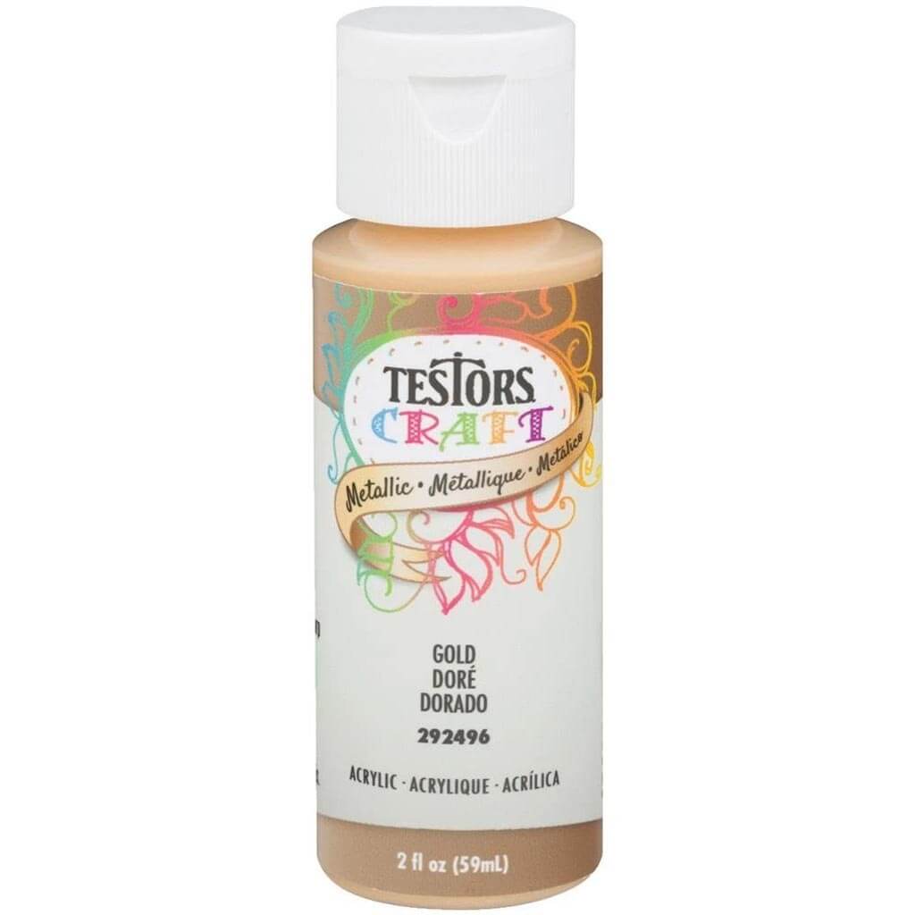 Testors Paint Craft Acrylic 2oz Metallic Gold