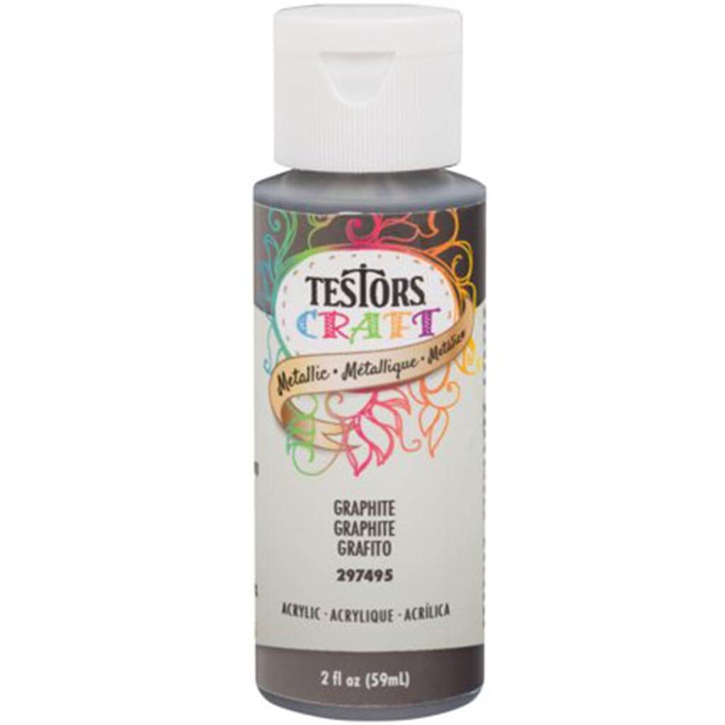 Testors Paint Craft Acrylic 2oz Mettalic Graphite