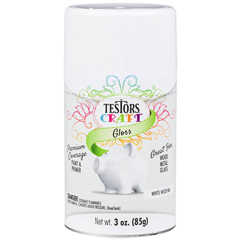 Testors Paint Spray Gloss 3oz White Wedding