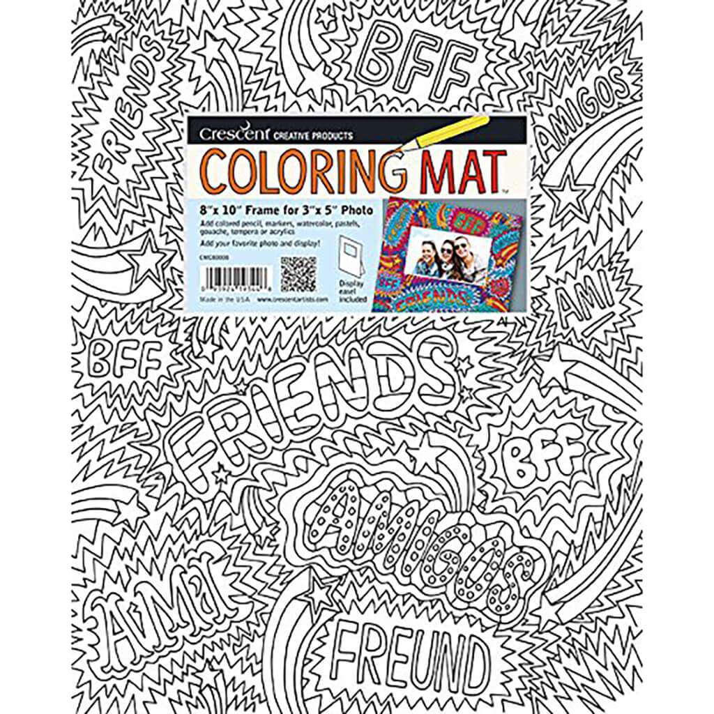 Coloring Mat Friends  8in x 10in