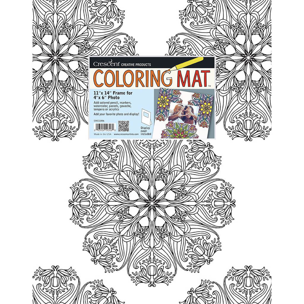 Coloring Mat Lily Mandal 11in x 14in