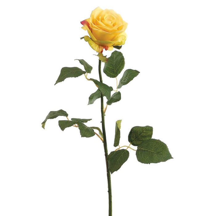 Confetti Large Rose Spray 27in, Yellow