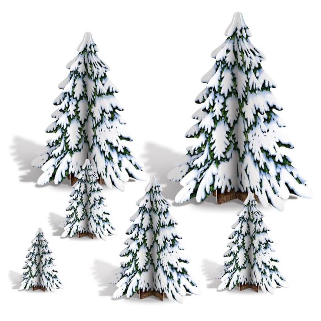 Pine Tree Centerpieces 3-D Winter