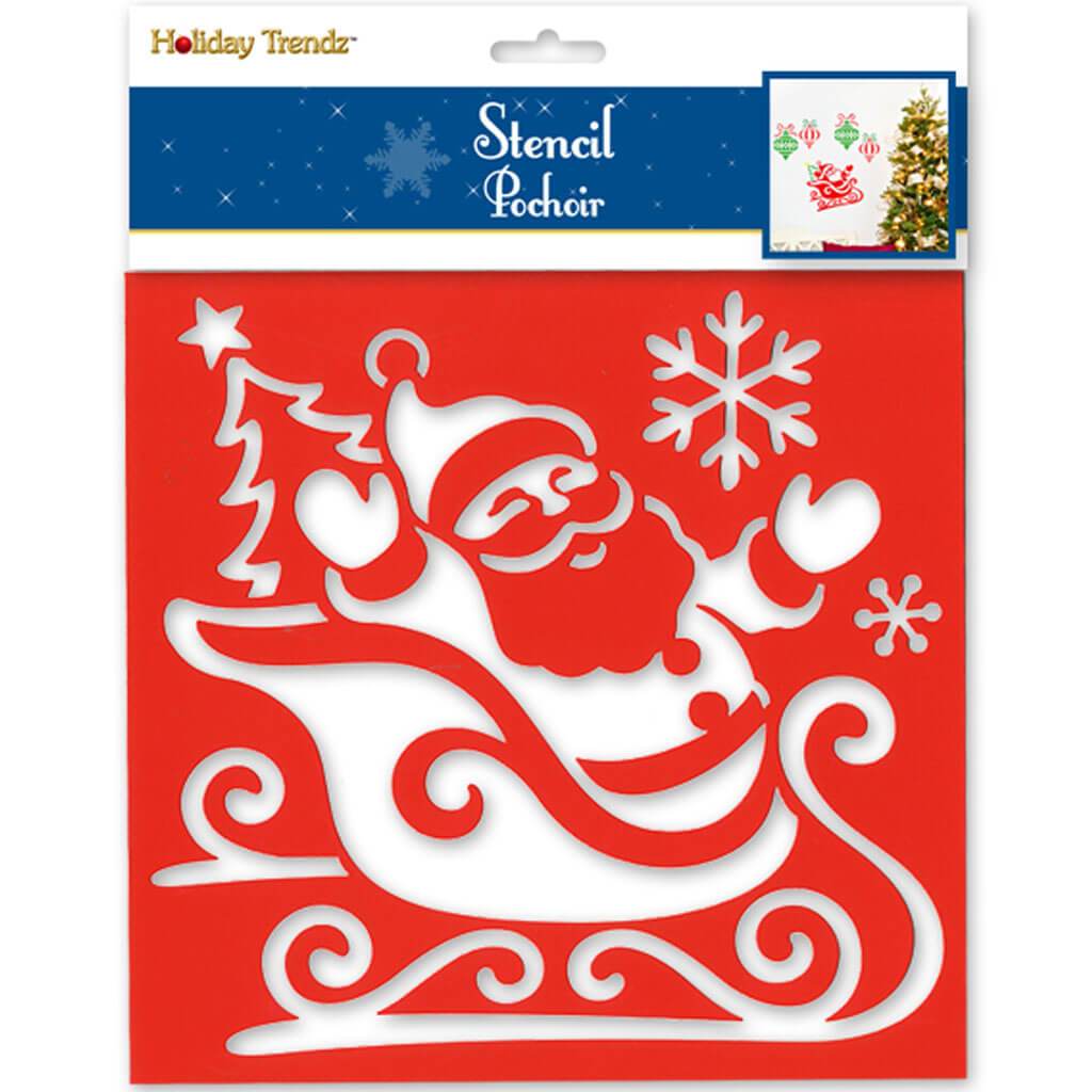 Word Decor Stencils Santa 7 x 7in