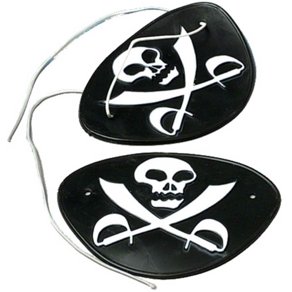 Skull and Crossed Sword Pirate Eye Patches 