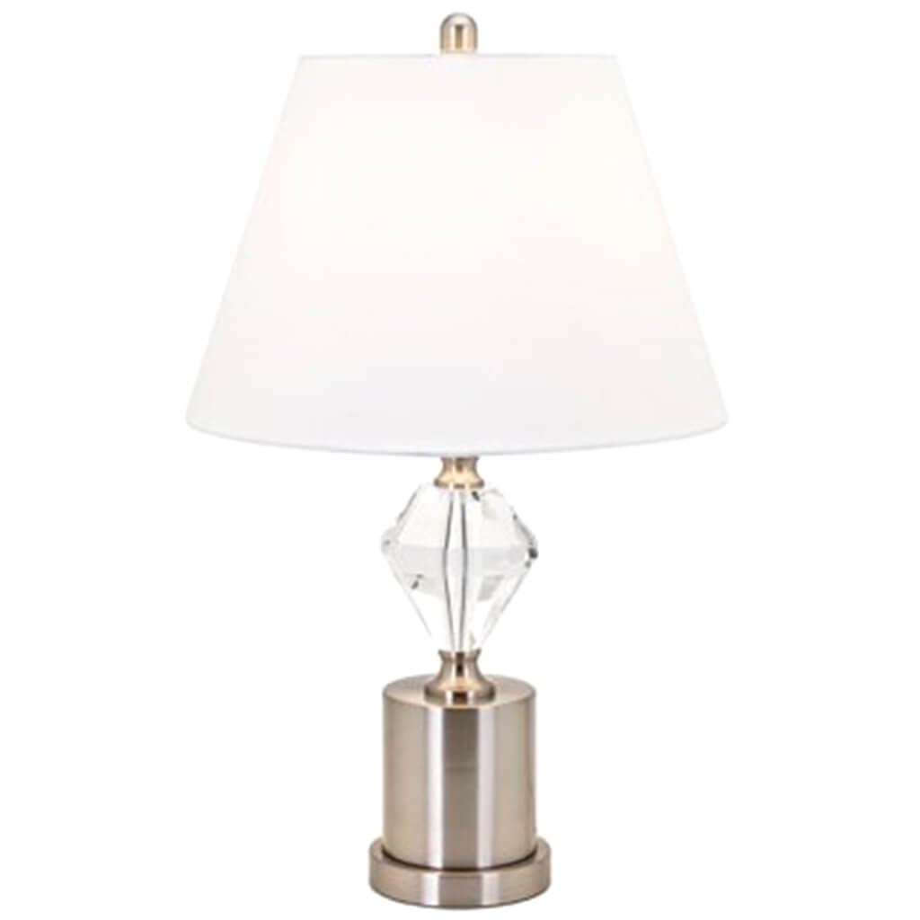 Draco Crystal Table Lamp White 27in