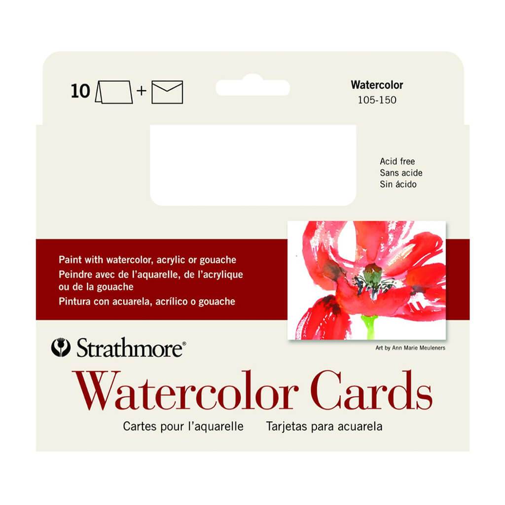 Strathmore Watercolor Cards 5in x 7in 10/Pkg