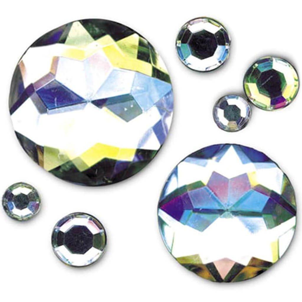 Acrylic Rhinestones Crystal AB Round Assorted Sizes 