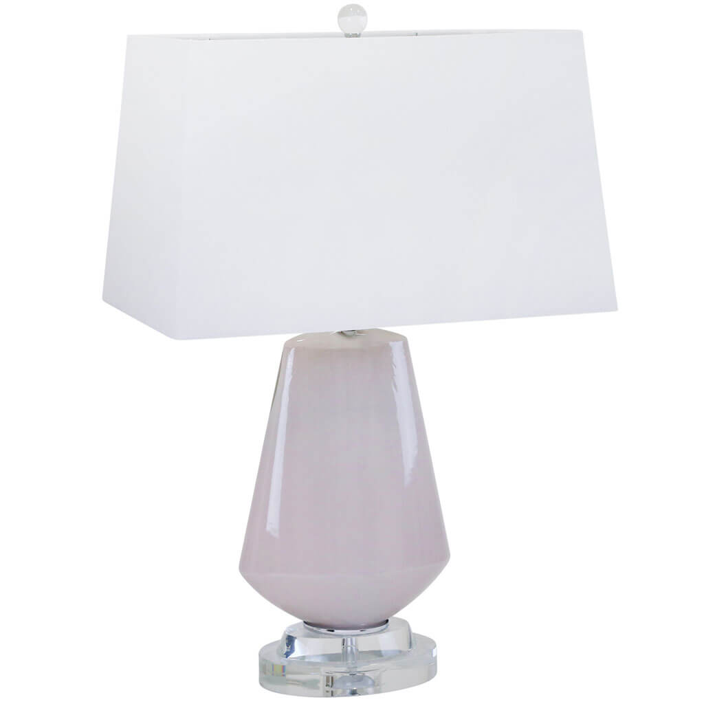 Glass Diamond Shape Table Lamp