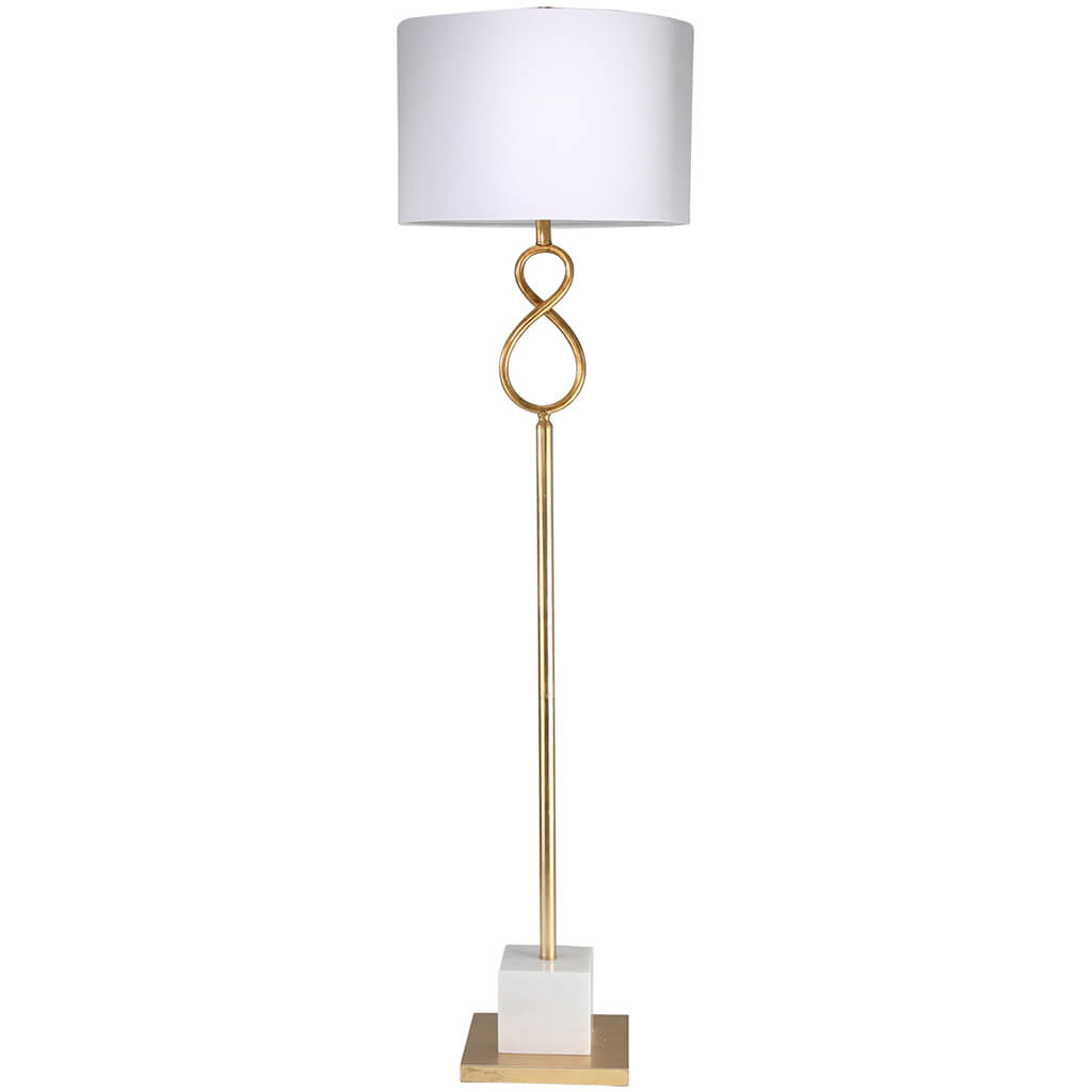 Metal Infinity Floor Lamp Gold 63in