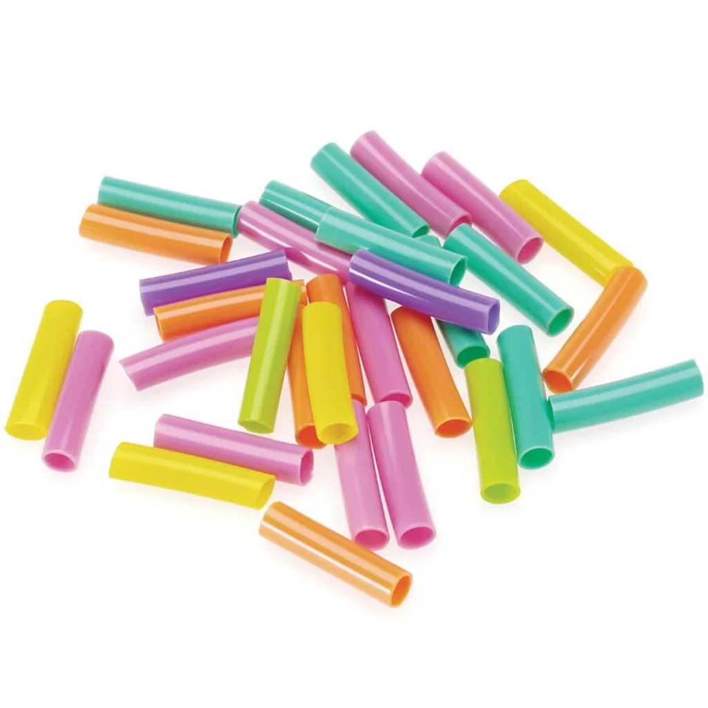 PLASTIC STRAW BEADS 1IN TUBE SHAPE 