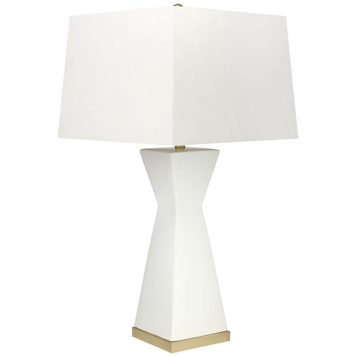 Ceramic Hourglass Table Lamp White 34in