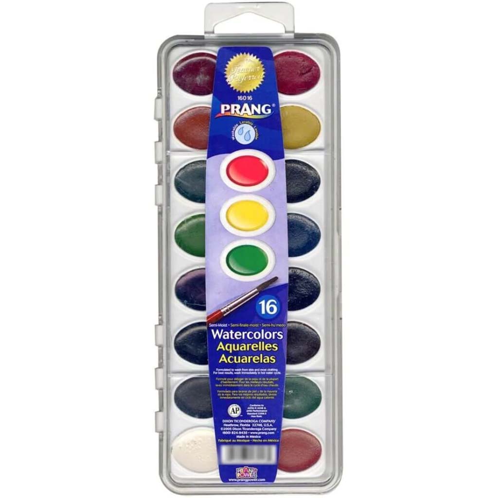 WASHABLE LAVABLE 16 SEMI MOIST WATERCOLORS 