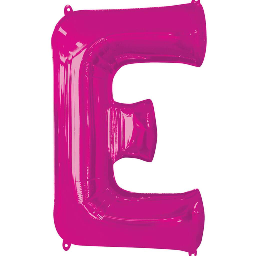 Mini Shape Foil Balloon Letter E 16in Pink