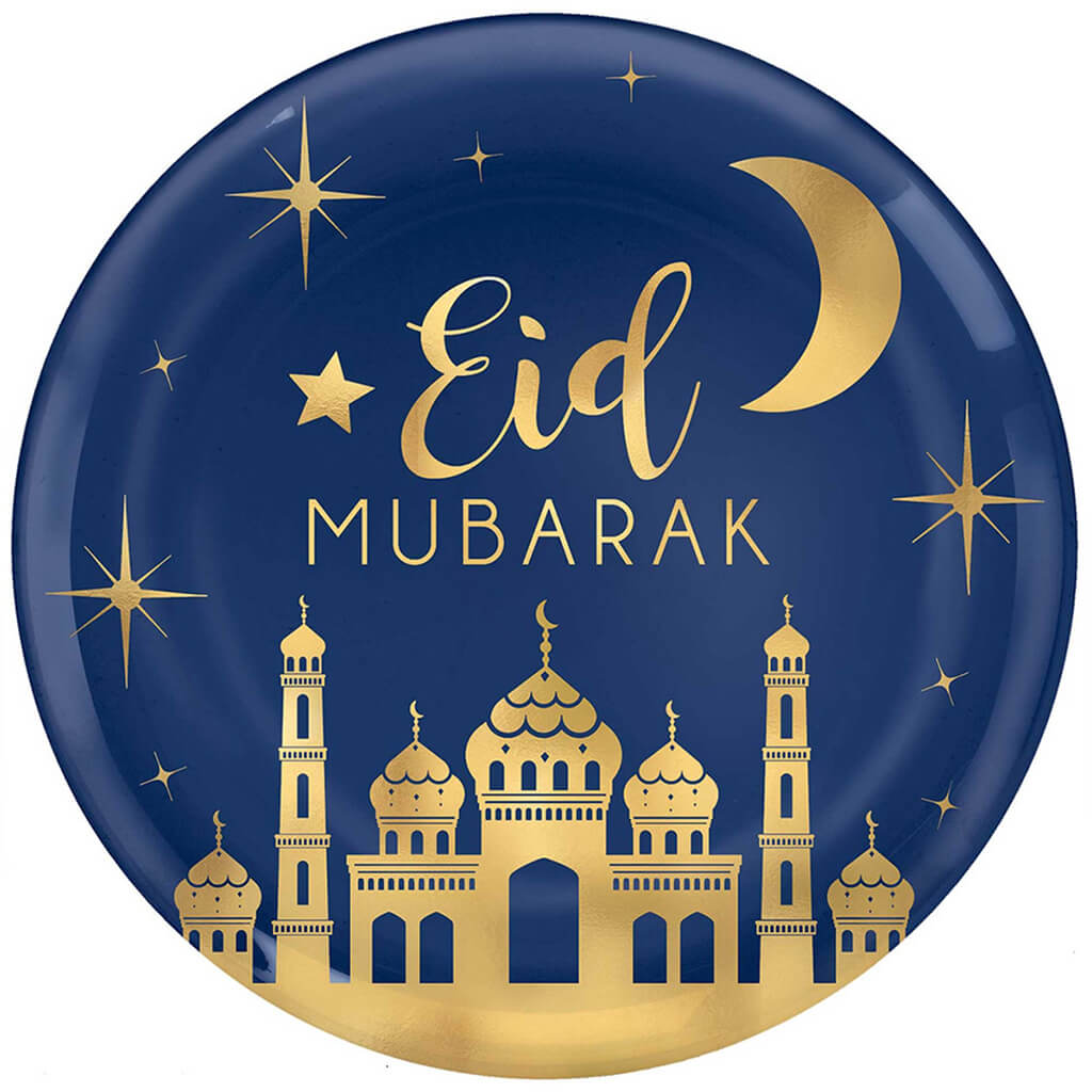 Eid Hotstamped Round Plastic Platter 14in