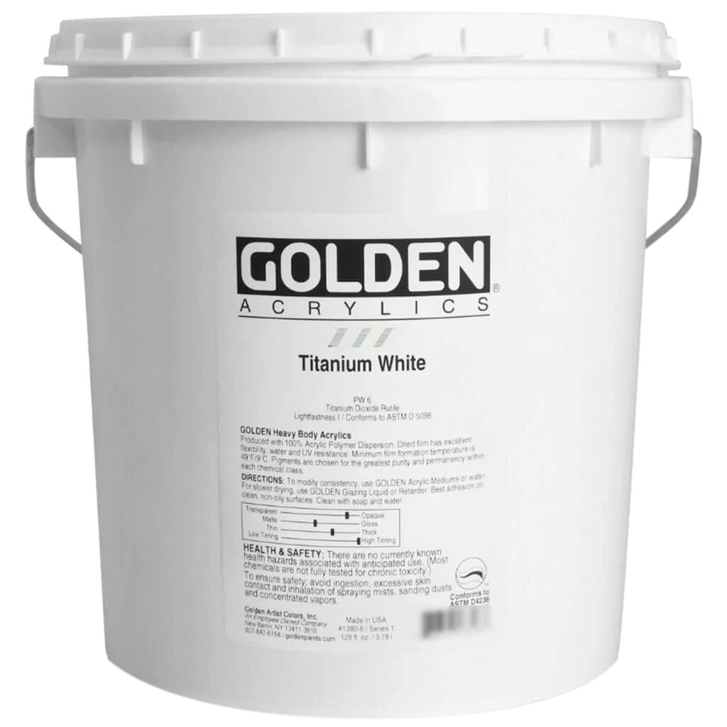 Golden Heavy Body Acrylic 128oz Titanium White Series 1