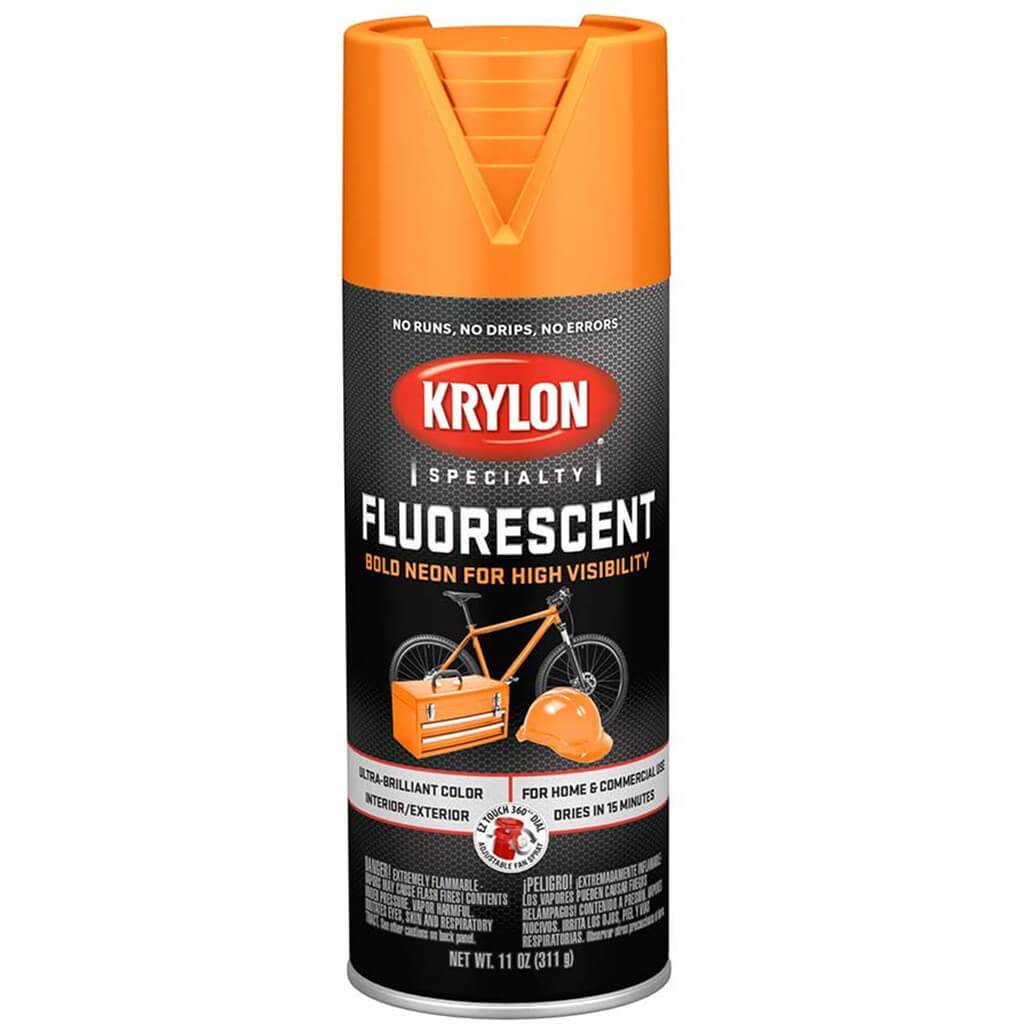 Spray Paint Fluorescent 11oz Yellow Orange